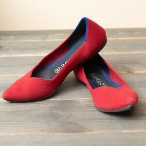 Rothy's The Point II Lollipop Red Size 8 Washable Flats Pointed